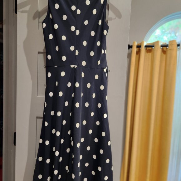 Ralph Lauren blue dress with white polka-dots - Picture 2 of 3